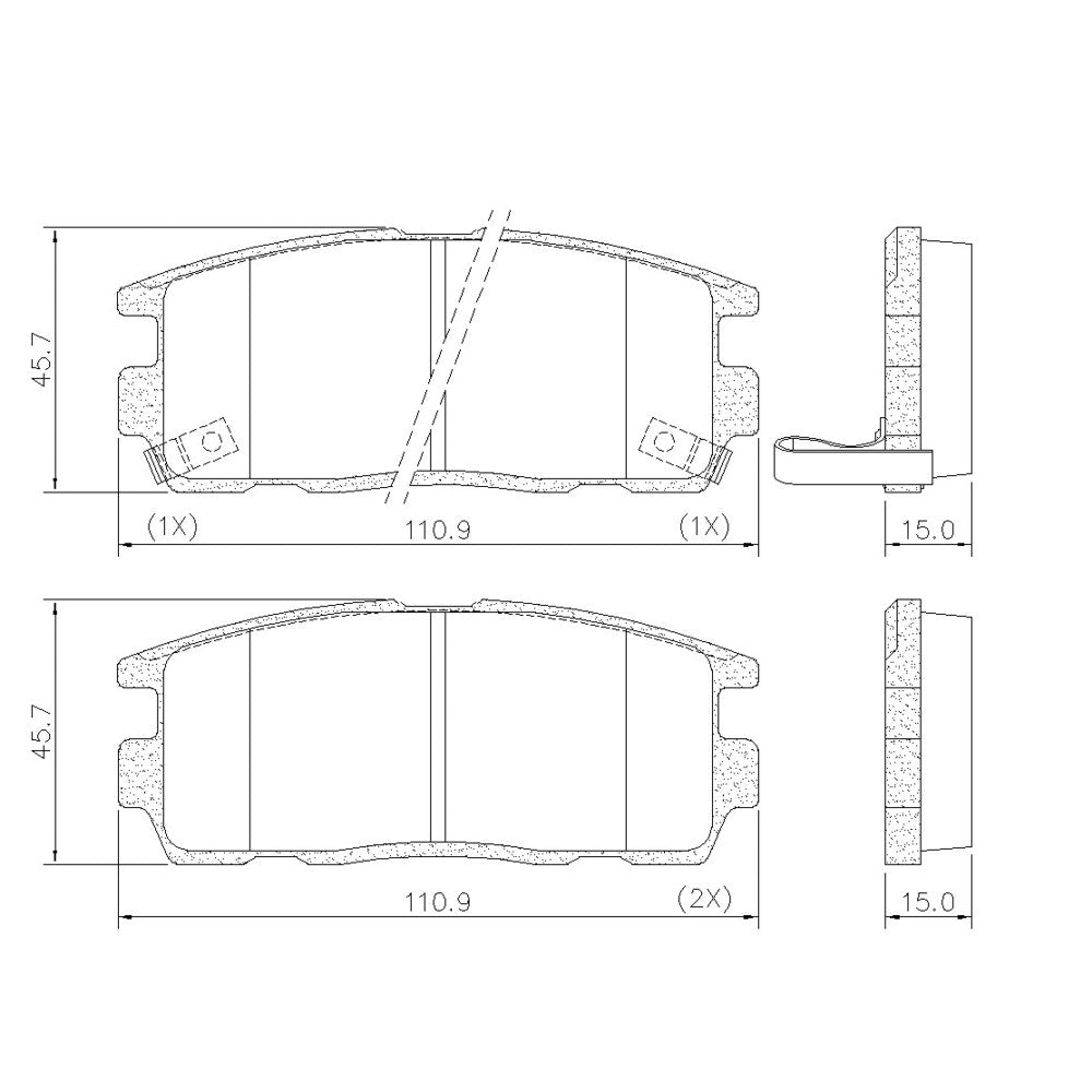 Pastilha de Freio Traseira Fras-le PD/715 PD/1788 GM Captiva