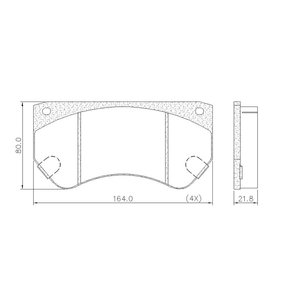 Pastilha de Freio Dianteira Fras-le PD/103 PD/1747 GM A-40/D-40/C-40, Gmc D-40/6-100/6-150/5-90/7-110