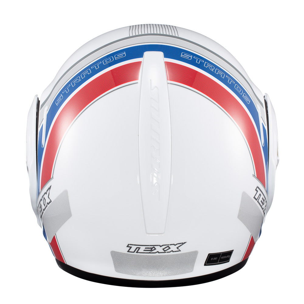 Capacete Texx Stratos 180 Journey Branco / Azul / Vermelho – foto 7