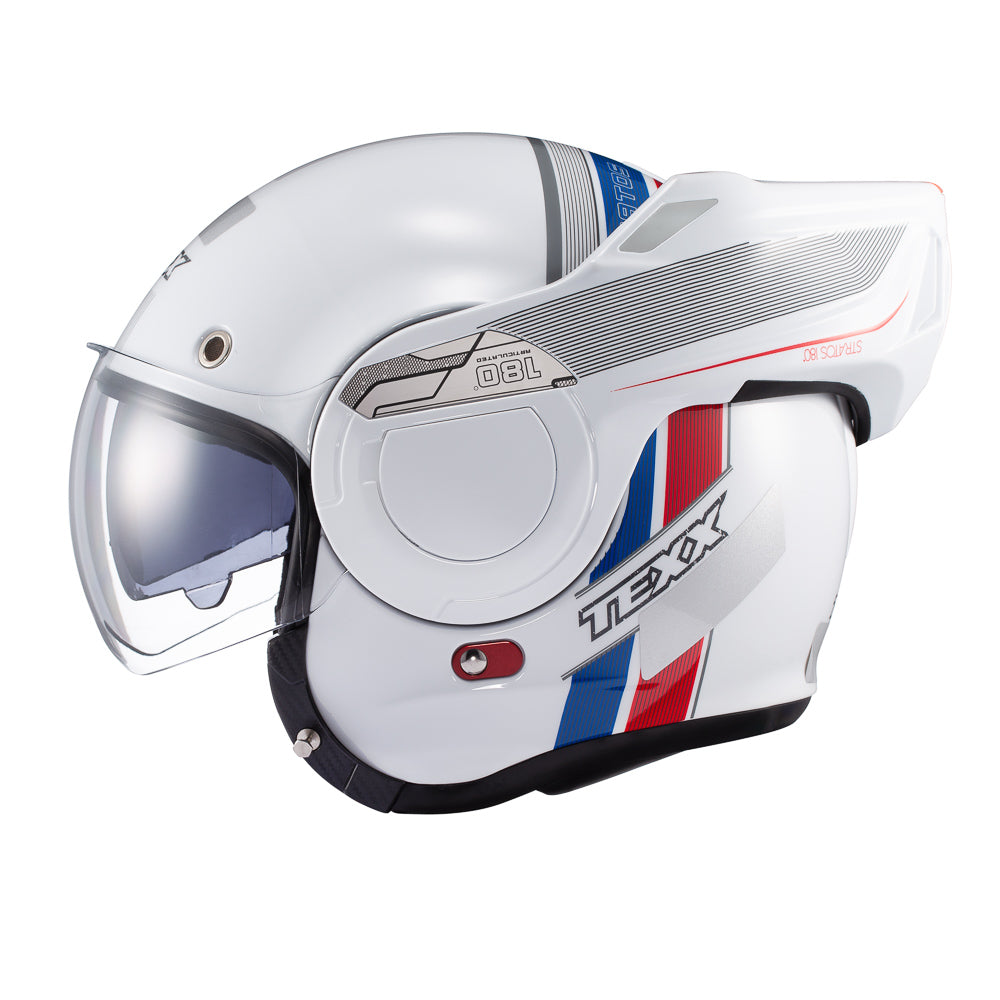 Capacete Texx Stratos 180 Journey Branco / Azul / Vermelho – foto 9