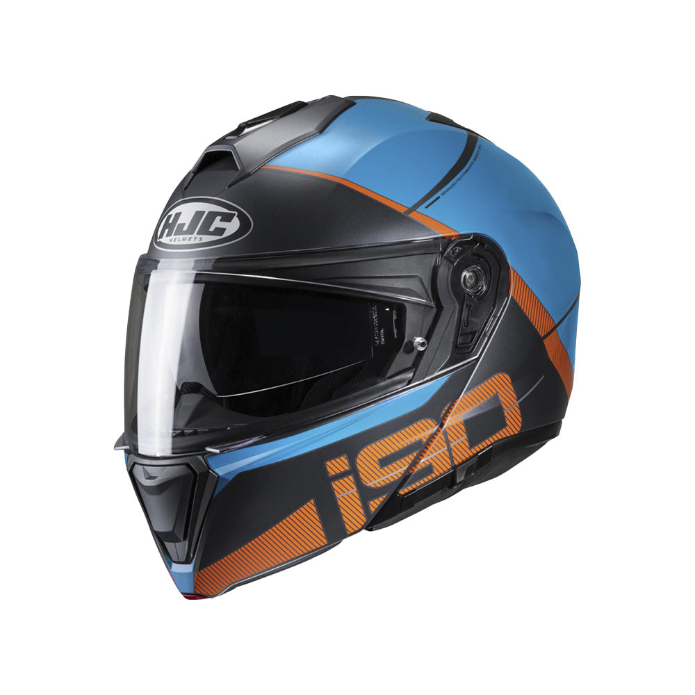 Capacete HJC I90 MAY Azul e Laranja – foto 1