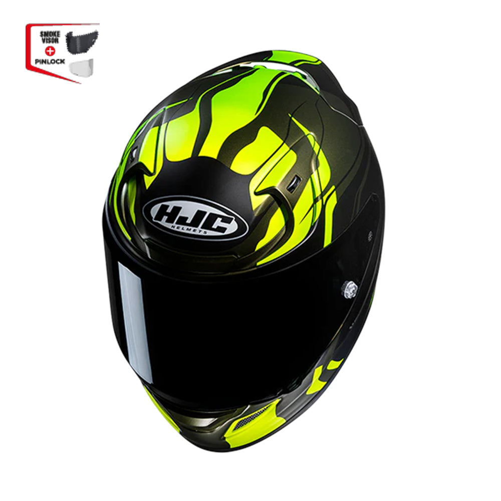 Capacete HJC Rpha 12 Lawin Preto Verde – foto 3