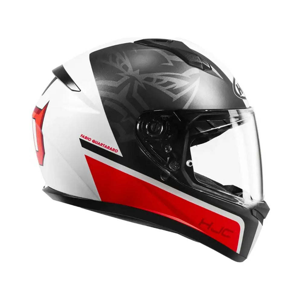 Capacete HJC C10 Fabio Quartararo Vermelho Preto Branco – foto 8