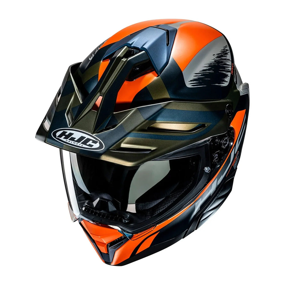 Capacete HJC Rpha 60 Quid Azul Laranja Verde Cinza Fosco