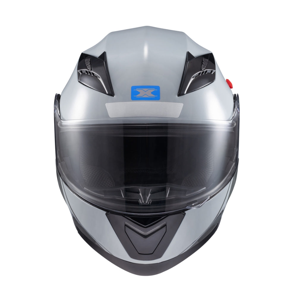 Capacete Texx Escamoteável Gladiator V3 Makan Cinza Azul Brilho – foto 2