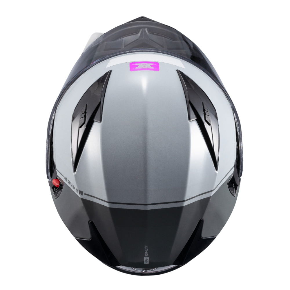 Capacete Texx Escamoteável Gladiator V3 Makan Cinza Rosa Brilho – foto 6