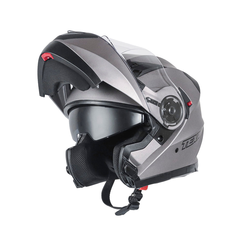 Capacete Texx Escamoteável Gladiator V3 Chumbo Fosco – foto 3