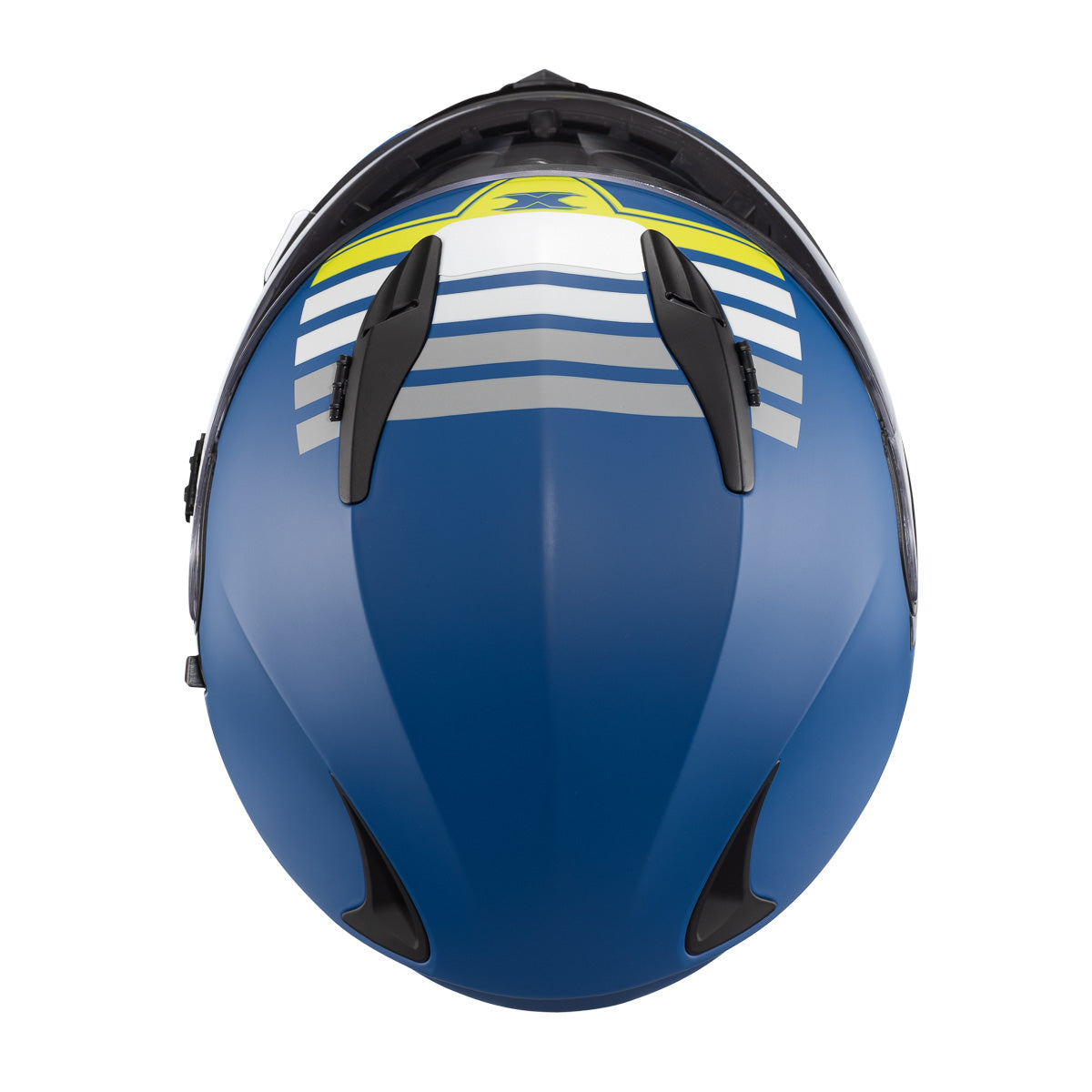 Capacete Texx Fechado Wing Grid Azul Verde Branco – foto 7