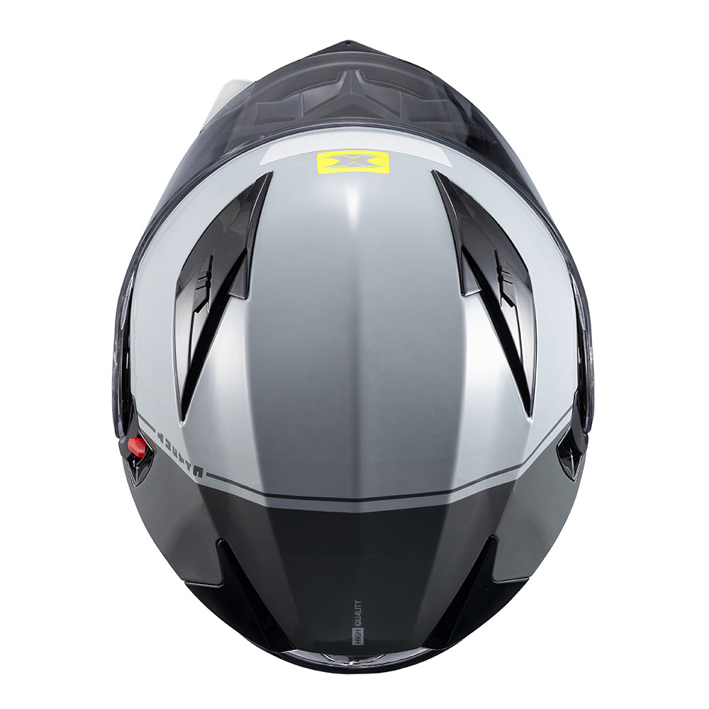 Capacete Texx Escamoteável Gladiator V3 Makan Cinza Verde Brilho – foto 6
