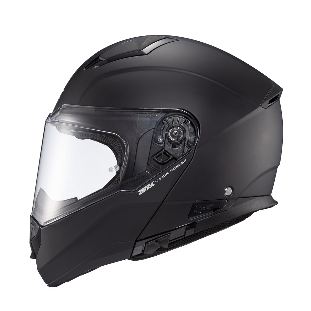 Capacete Texx Escamoteável Kratos Solid Preto Fosco – foto 2
