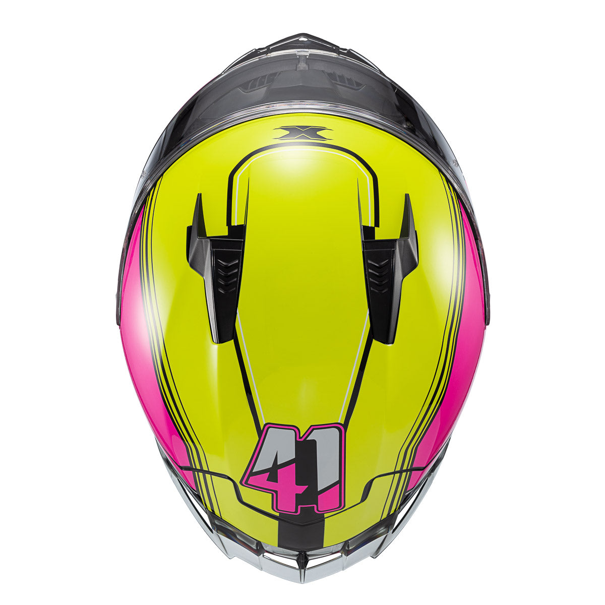 Capacete Texx Fecha Raptor Hornet Verde Rosa Branco Brilho – foto 7