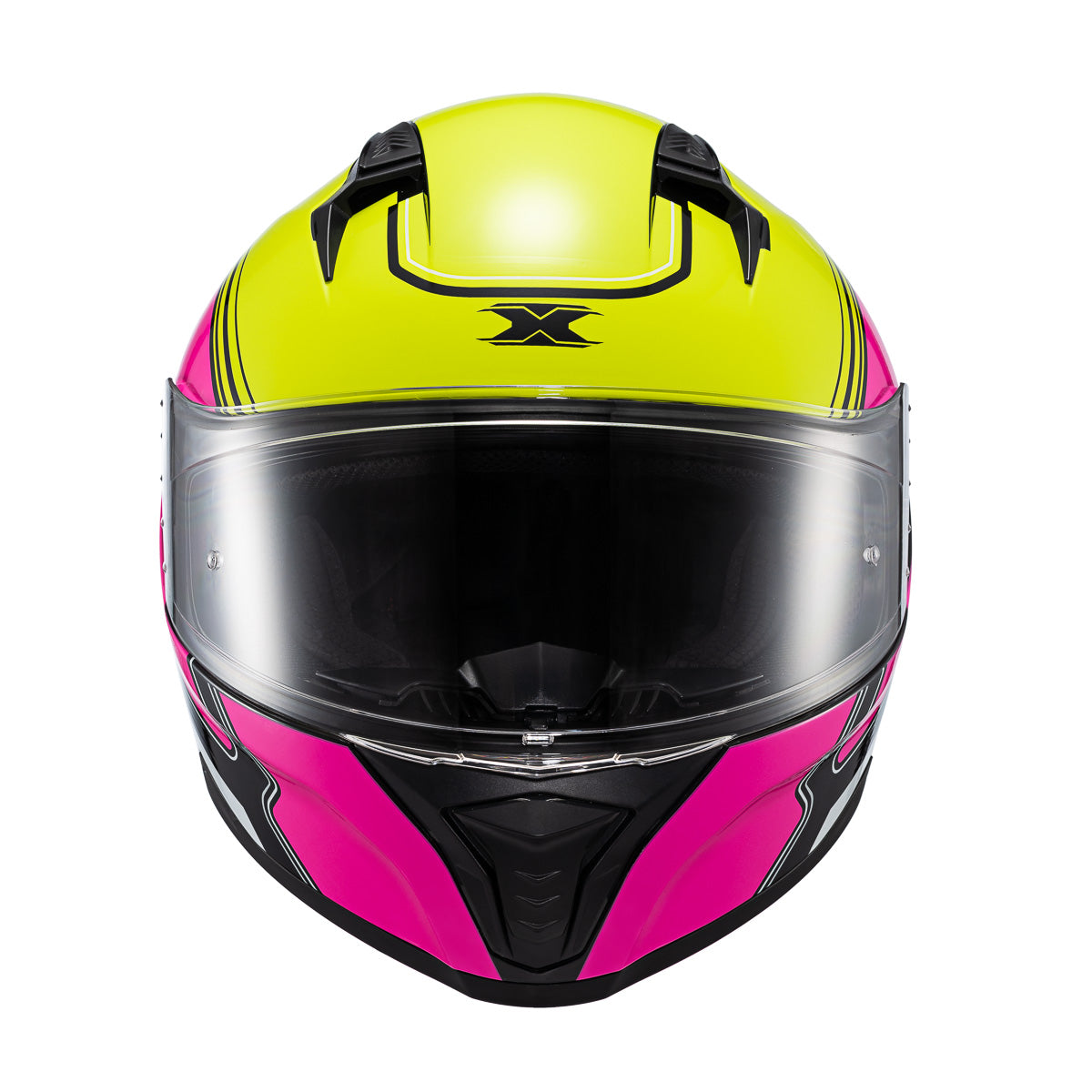 Capacete Texx Fecha Raptor Hornet Verde Rosa Branco Brilho