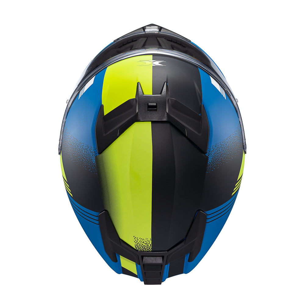 Capacete Texx Fecha Kaiman Track Verde Preto Azul Fosco 56 – foto 7