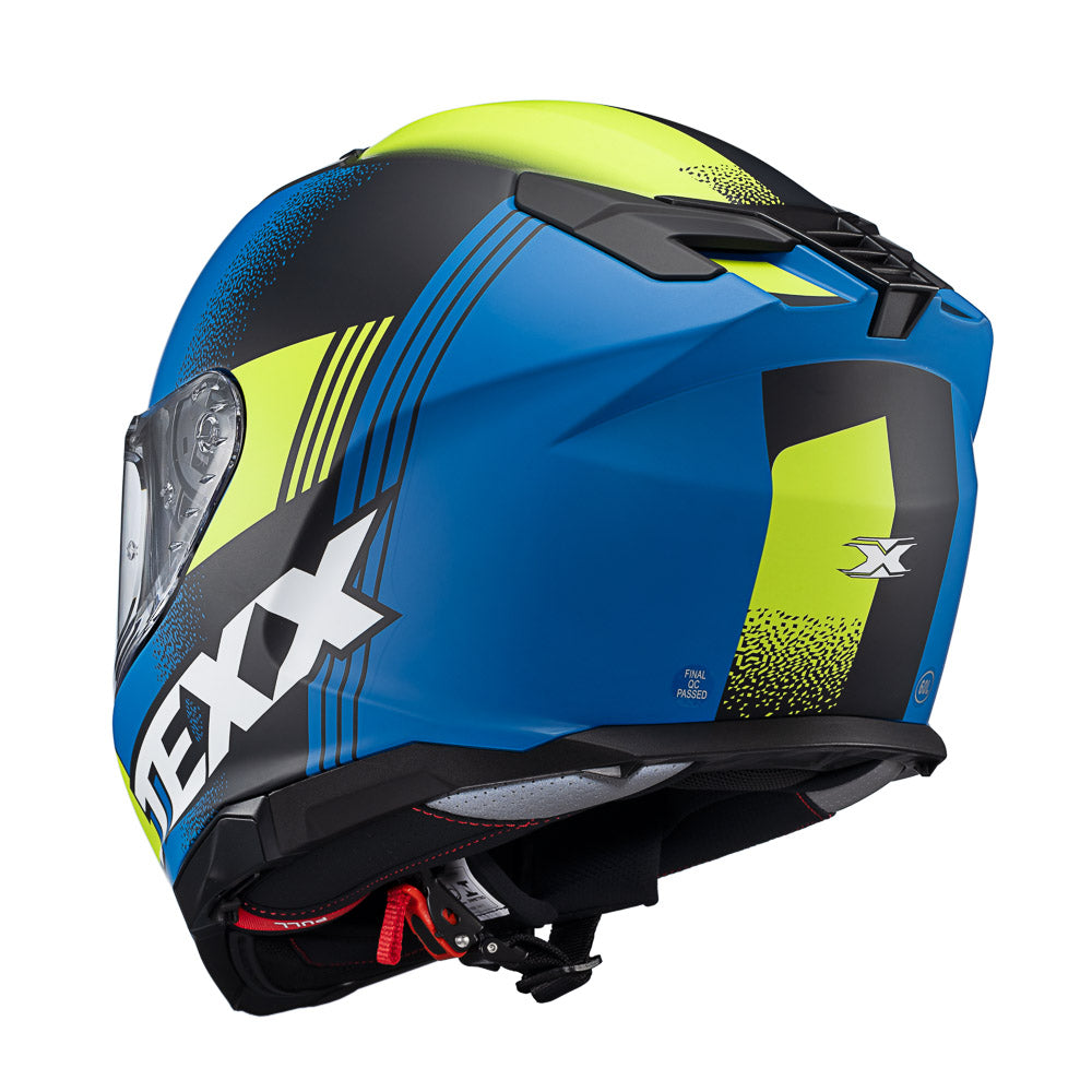 Capacete Texx Fecha Kaiman Track Verde Preto Azul Fosco 60 – foto 3