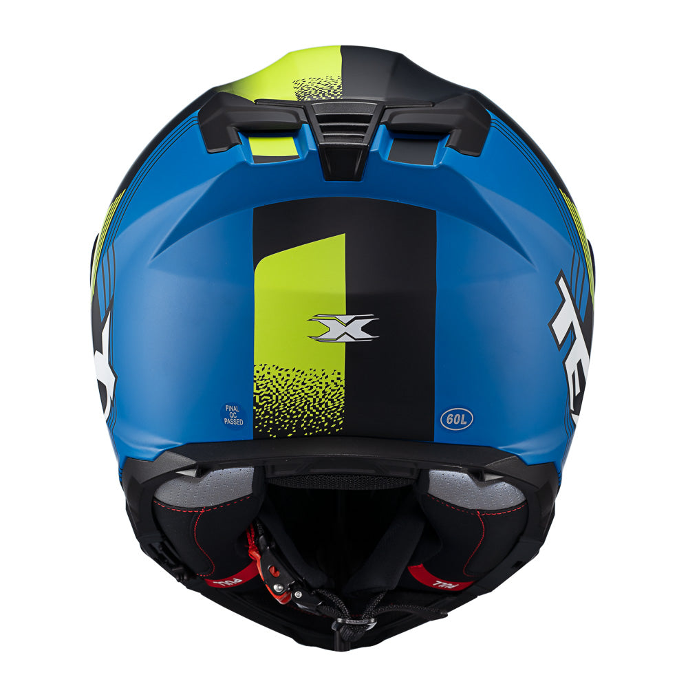 Capacete Texx Fecha Kaiman Track Verde Preto Azul Fosco 60 – foto 4