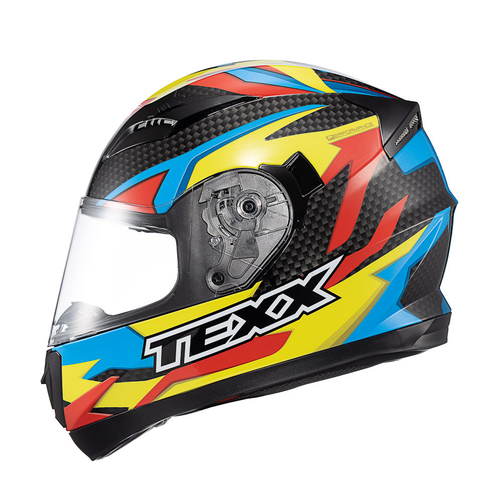 Capacete Texx Strike Ride Azul Verde Vermelho Preto Brilho – foto 9