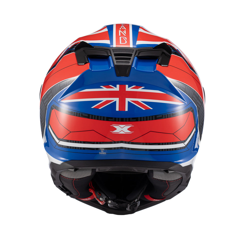 Capacete Texx Fechado Kaiman Flag UK Inglaterra Brilho – foto 4