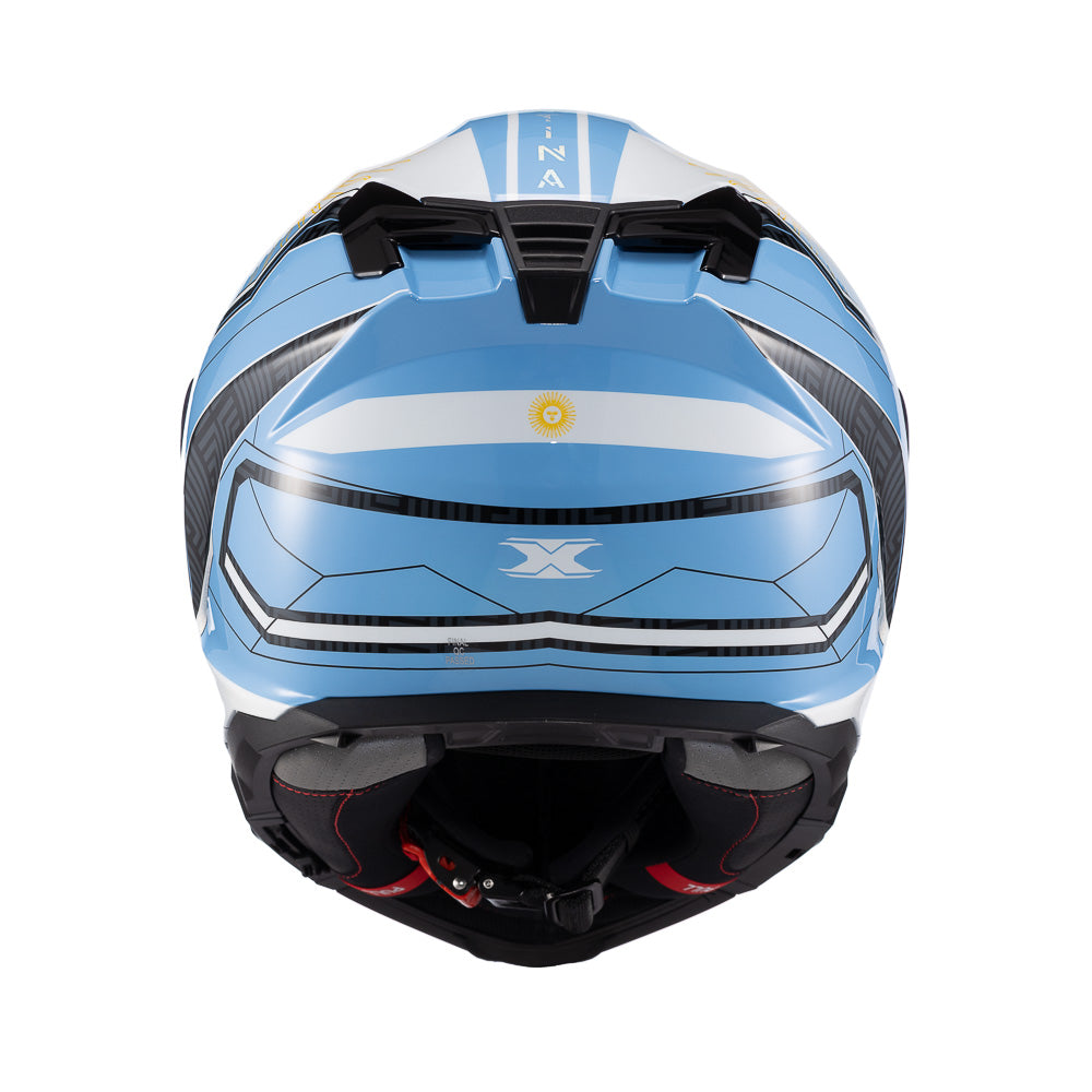 Capacete Texx Fechado Kaiman Flag Argentina Brilho – foto 4