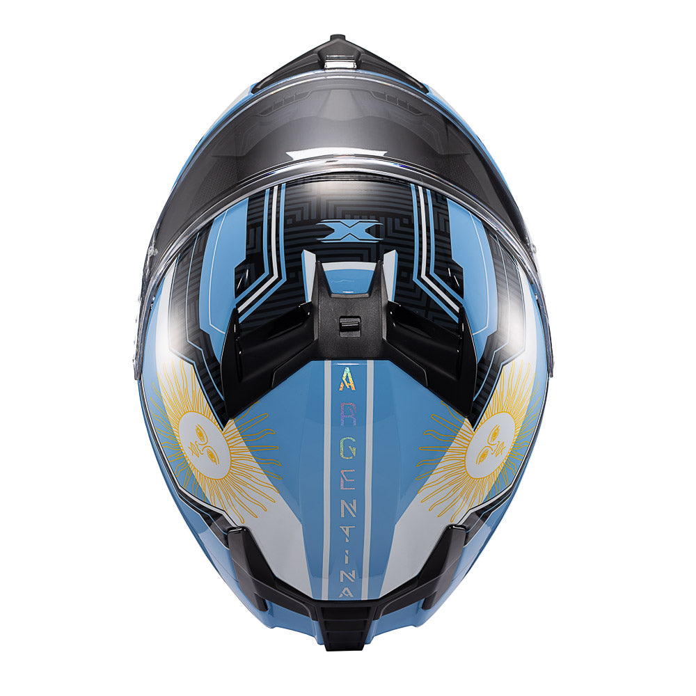 Capacete Texx Fechado Kaiman Flag Argentina Brilho – foto 7
