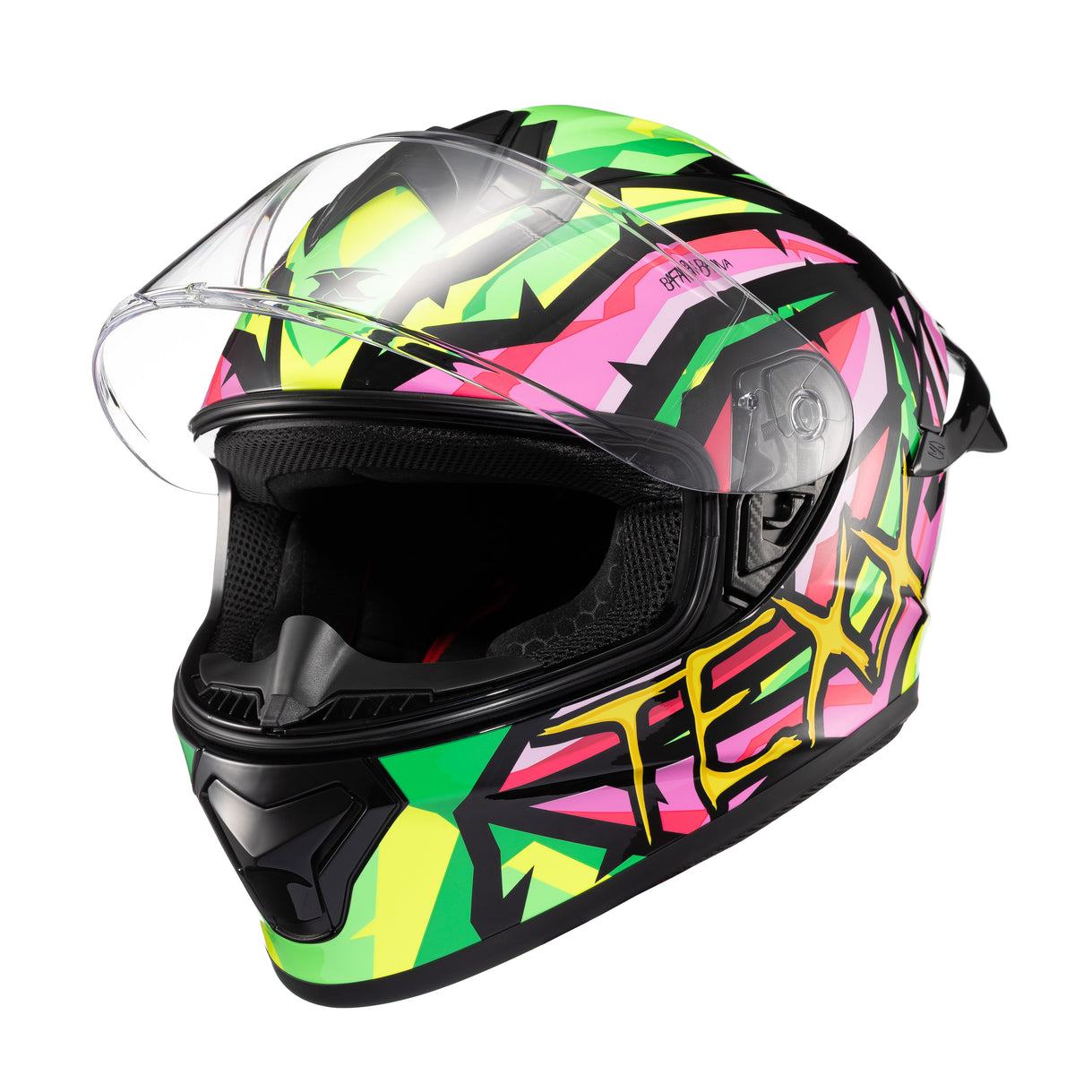 Capacete Texx Fechado Spihe Maasai Verde Rosa – foto 6