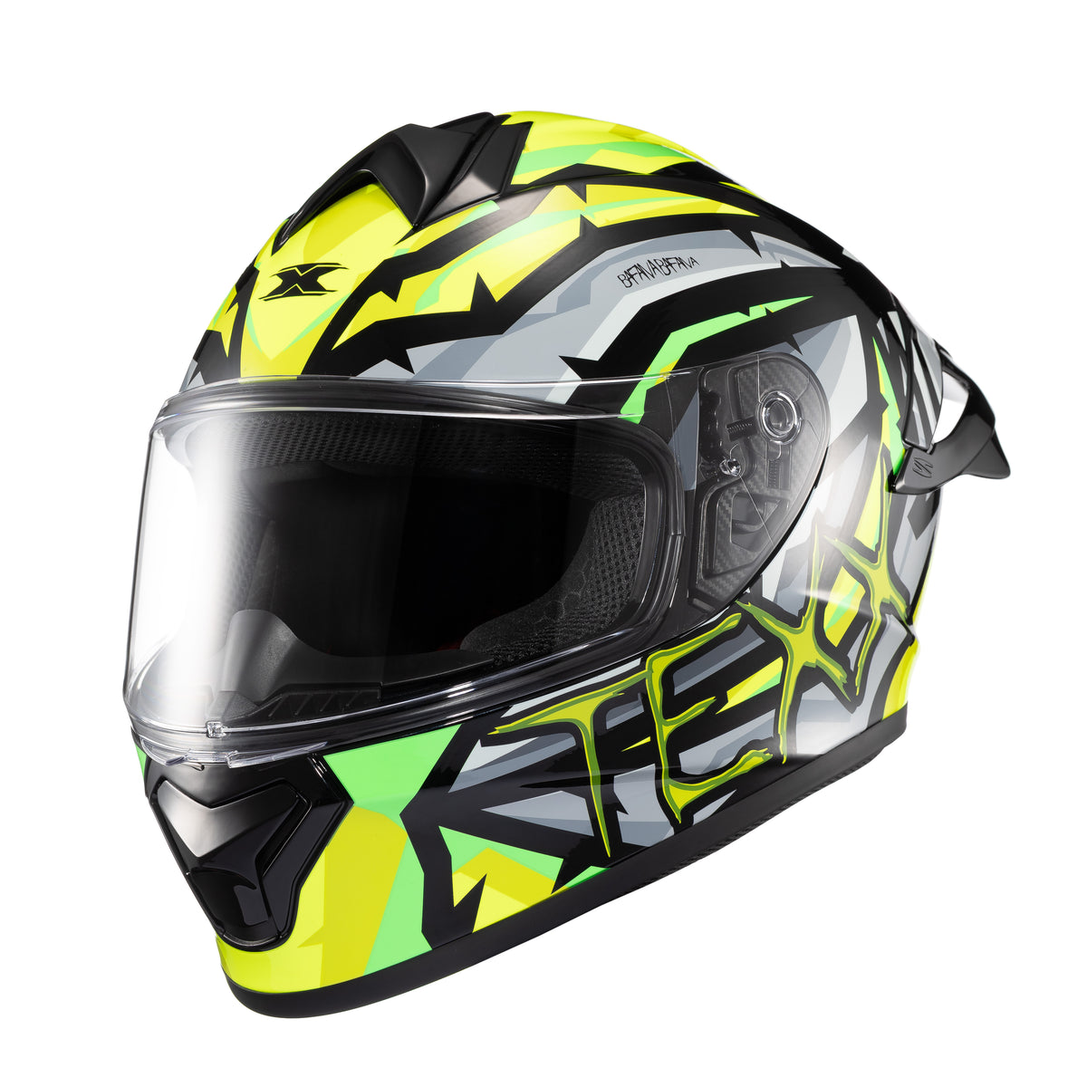 Capacete Texx Fechado Spihe Maasai Cinza Verde – foto 5