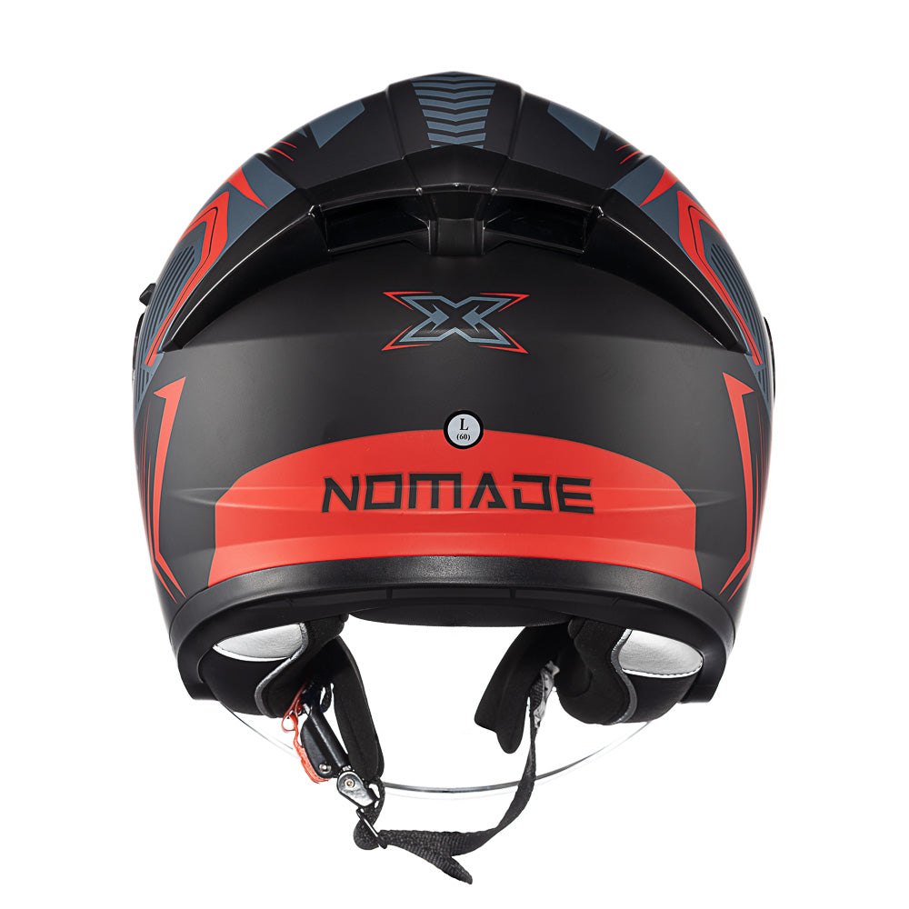 Capacete Texx Aberto Ugello V2 Nomade Vermelho Cinza