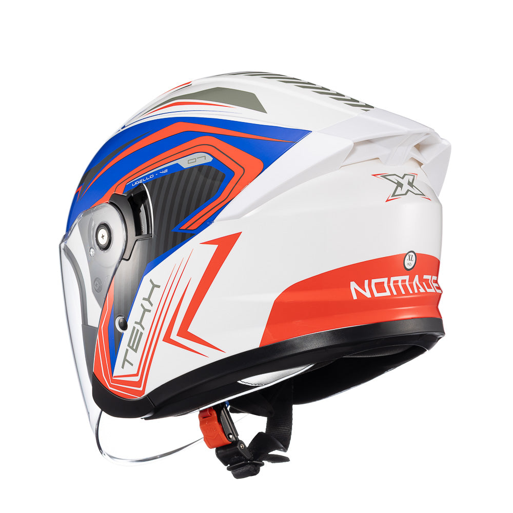 Capacete Texx Aberto Ugello V2 Nomade Branco Cinza