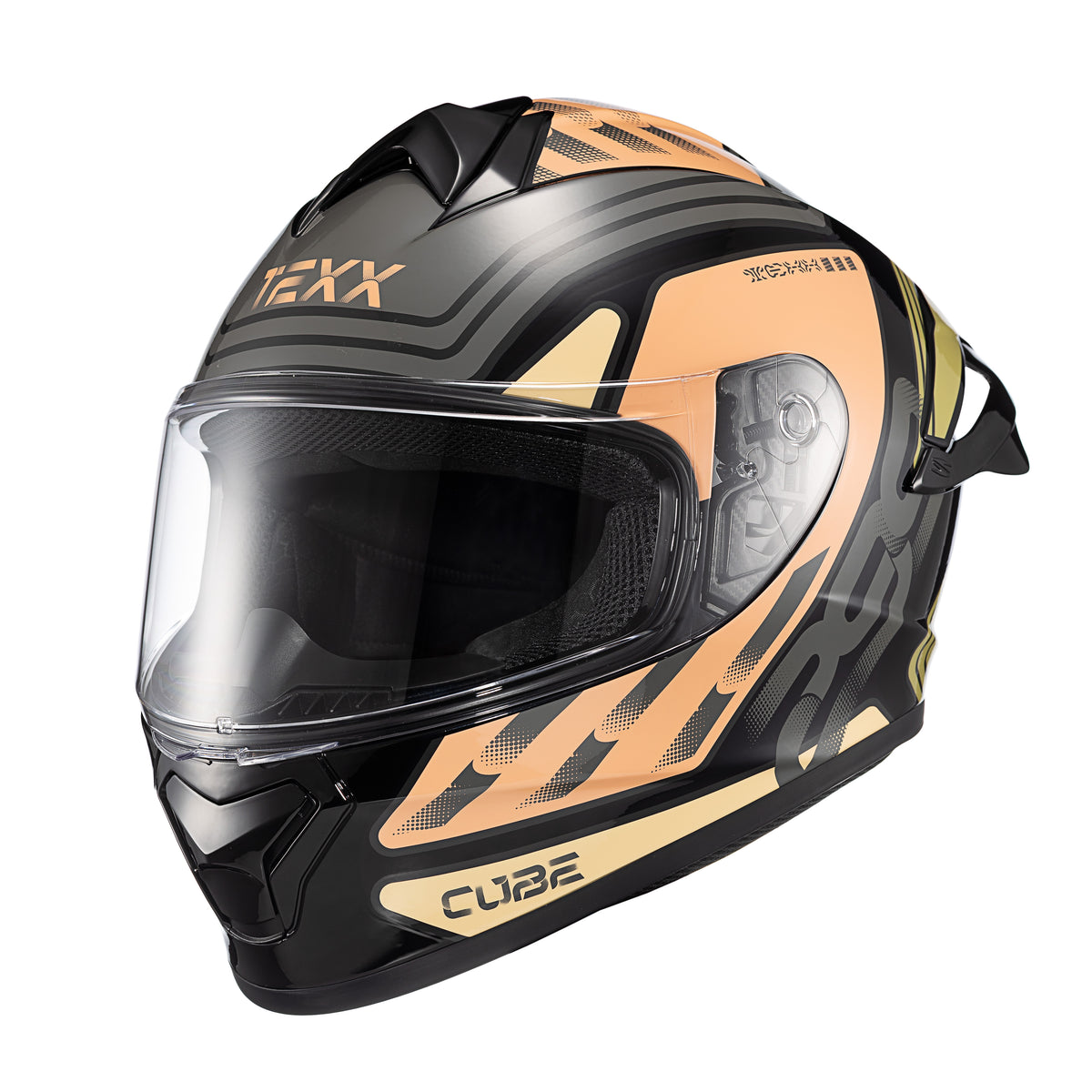 Capacete Texx Fechado Spihe Cube Laranja – foto 5
