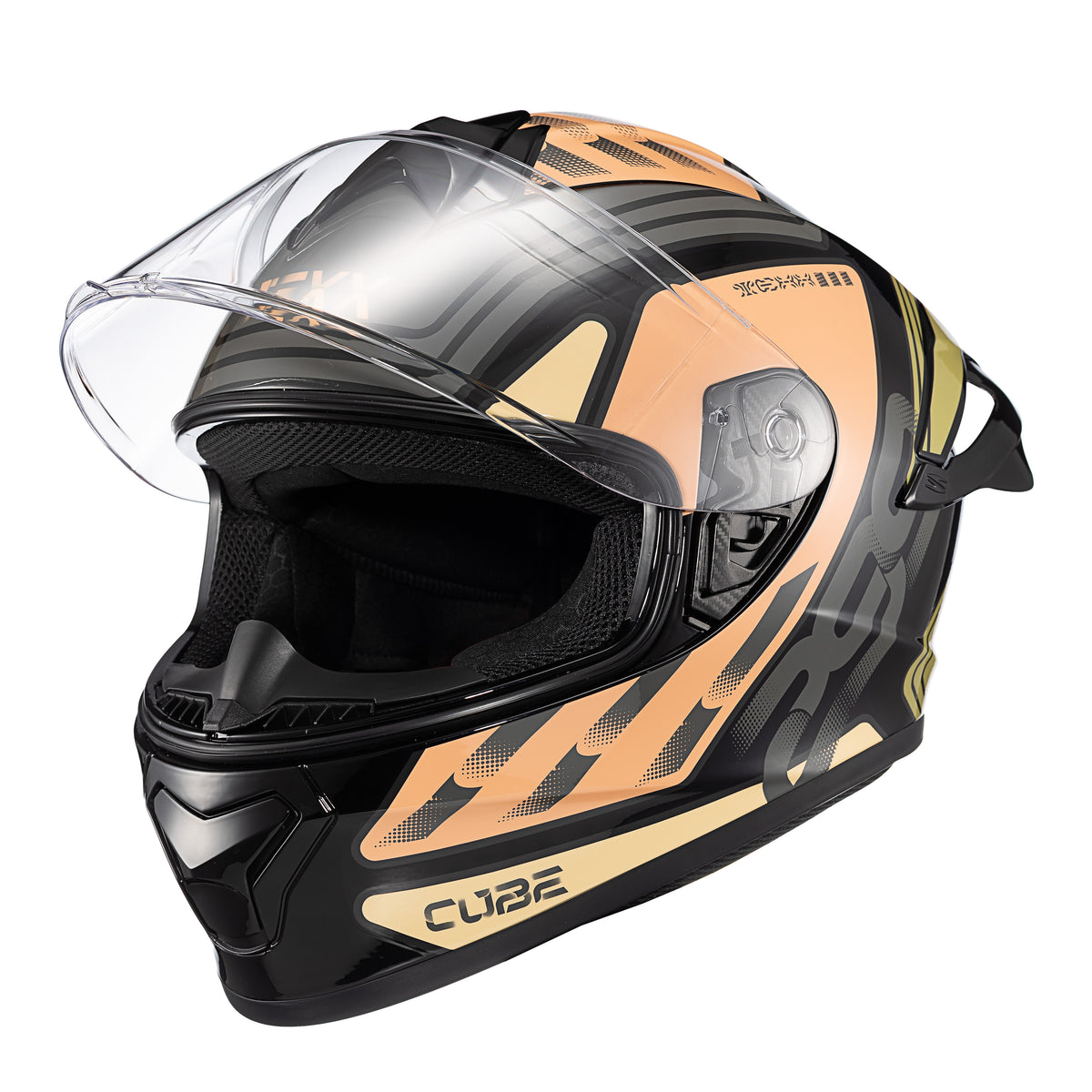 Capacete Texx Fechado Spihe Cube Laranja – foto 6