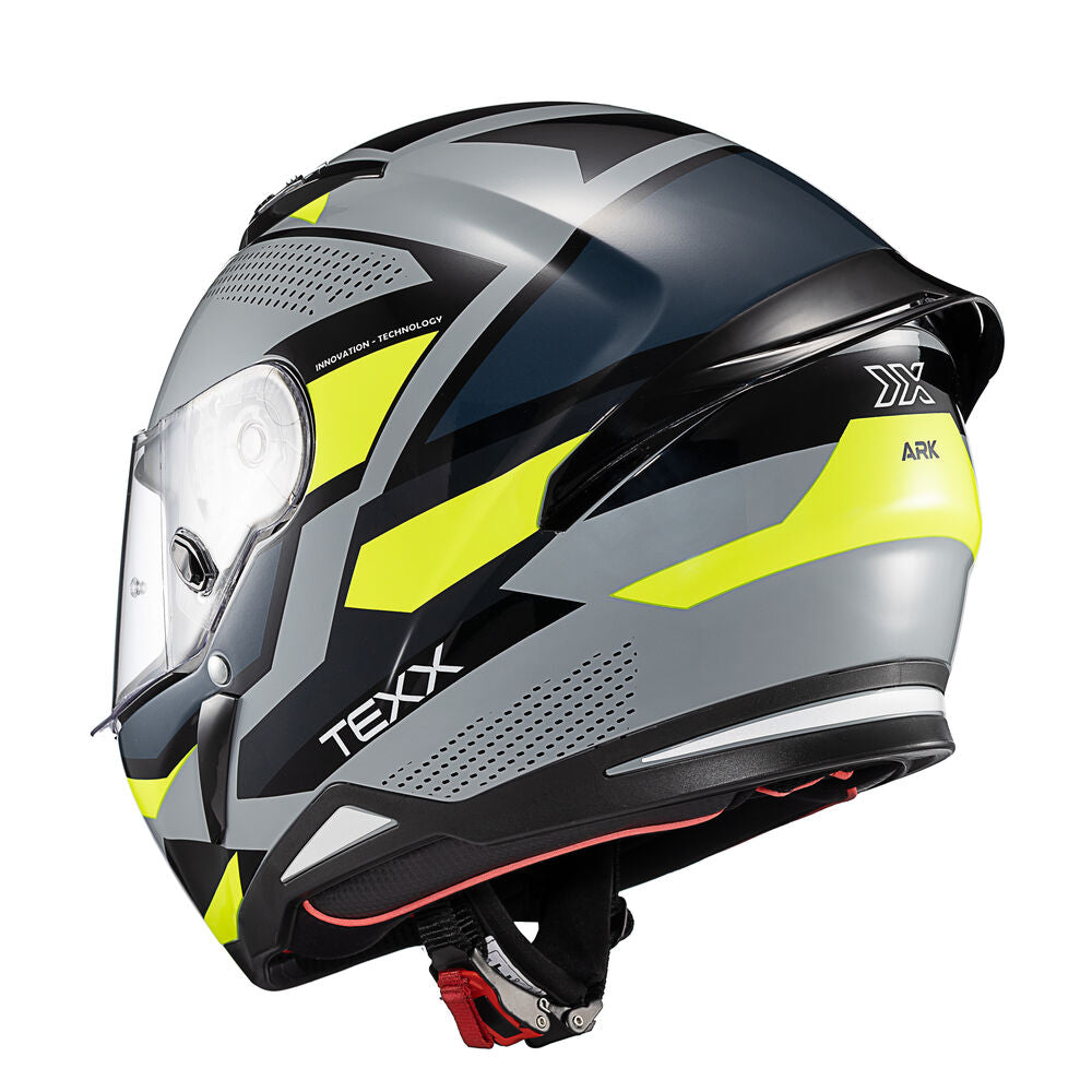 Capacete Texx Fechado Hunter Ark Preto Verde e Cinza Brilho – foto 10