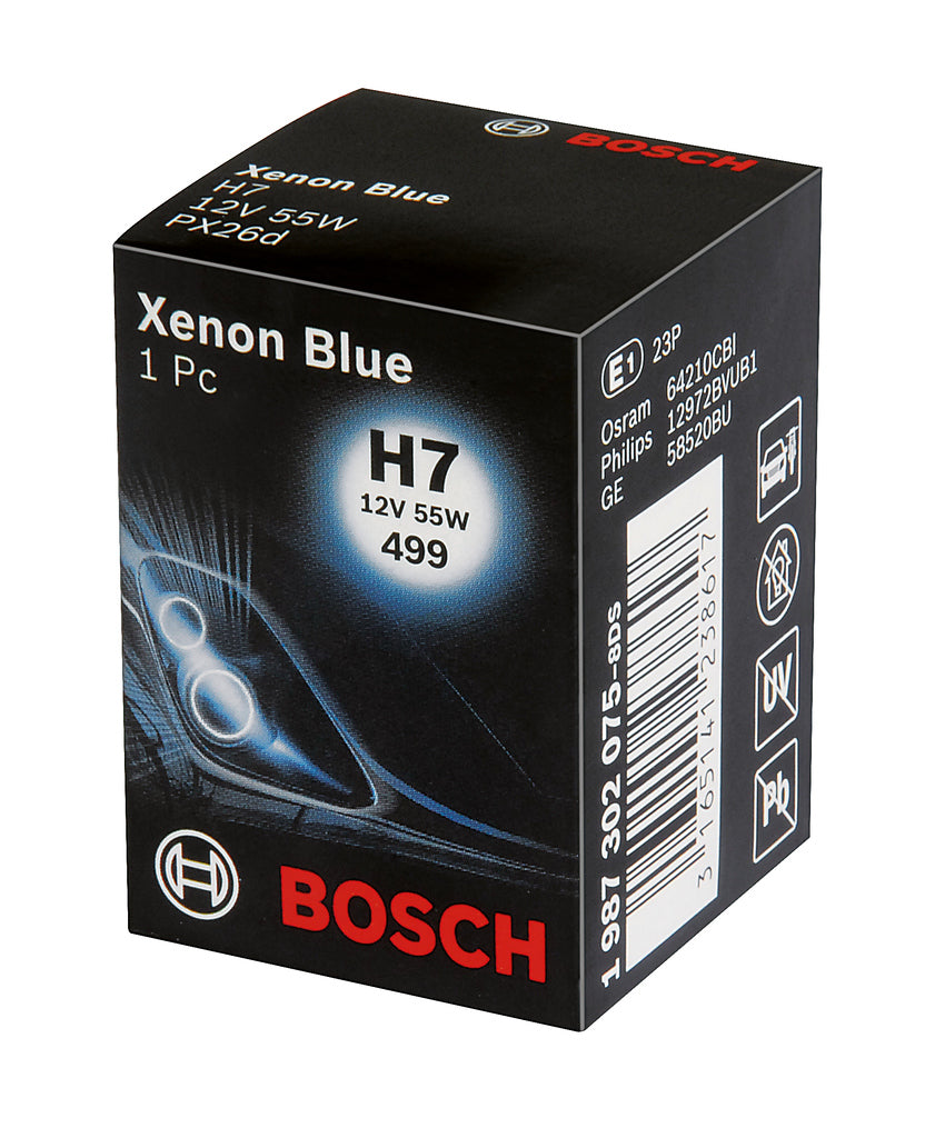 Lâmpada H7 12v 55w Xenon Blue Bosch 1987302075 Mercedes M-CLASS, Peugeot 206/Boxer/207, Renault Master/Laguna, Ford Ka/Focus