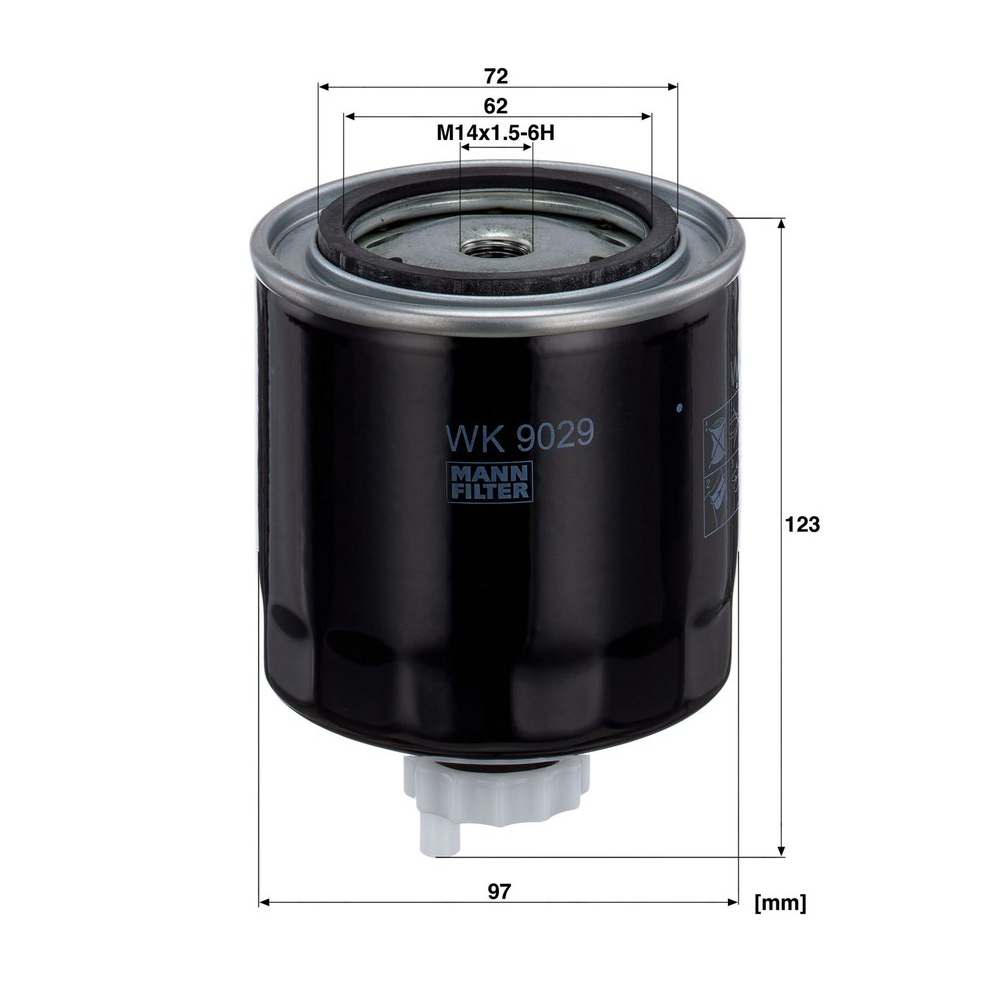 Filtro Blindado Combustível Mann-filter WK9029 New Holland TL 70 4X4/TL 95 E/TL 80 4X2/TL 60 E/TL 90 4X2/TL 70 4X2/TL 65 E 4X4/TL 90 4X4/TL 75 E