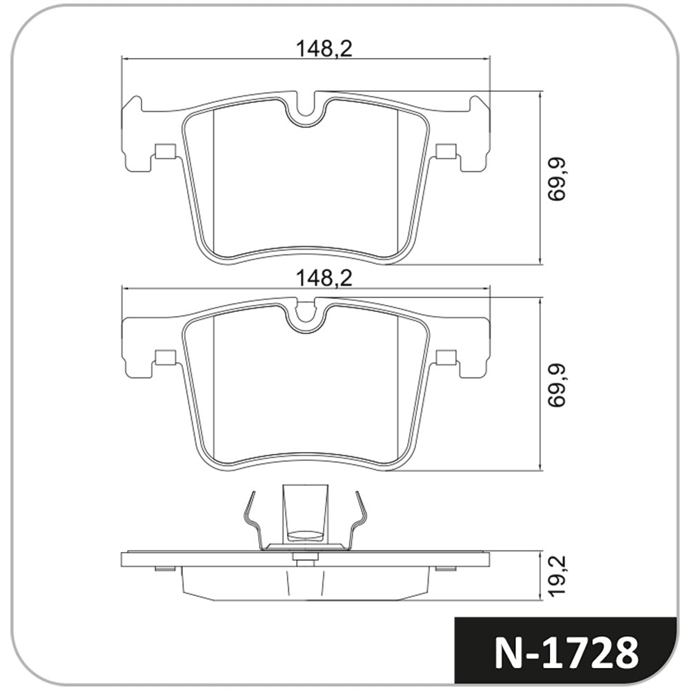 Pastilha Dianteira Cobreq N-1728 Bmw X4/Serie 2/Serie 3/Serie 1/X3