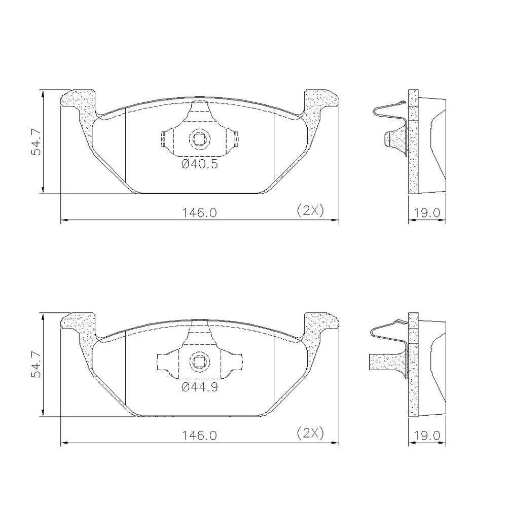Pastilha de Freio Dianteira Fras-le P-58 Vw Fox Hatch (5Z1, 5Z3, 5Z4)/Polo IV (9N_, 9A_)/Polo IV Sedan (9A4, 9A2, 9N2, 9A6)/Fox Hatch (5Z5)