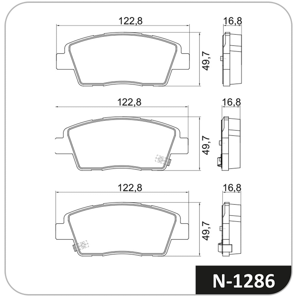 Pastilha de Freio Cobreq N-1286 Hyundai HB20/HB20 S/HB20 X