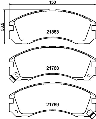 Pastilha de Freio Dianteira Cobreq N-1300 Mitsubishi L200/Outlander/Eclipse/Pajero/Galant