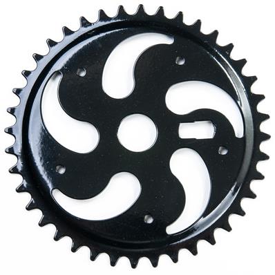 Roda Dentada de Aço 40D Preto com Furo