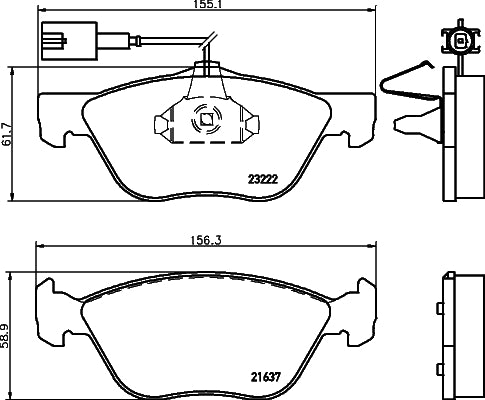 Pastilha de Freio Cobreq N-539 Fiat Palio Weekend/Doblo/Marea Weekend/Idea/Marea/Linea/Punto