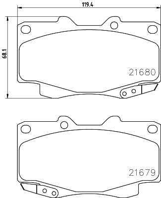 Pastilha de Freio Cobreq N1360 Toyota Hilux/Hilux SW4