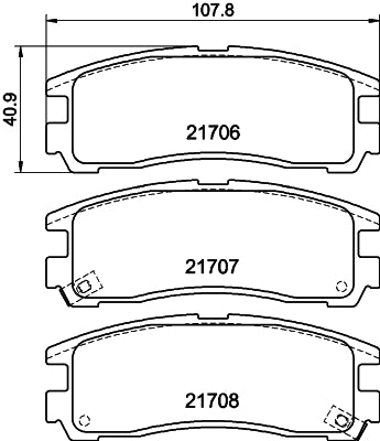 Pastilha de Freio Cobreq N-1487 Mitsubishi Pajero/Eclipse/Galant/Space Wagon, Chrysler Sebring