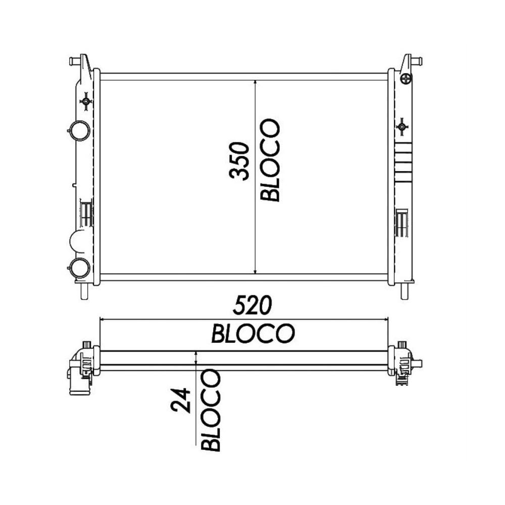 Radiador Magneti Marelli RMM93198 Fiat Palio/Siena/Strada