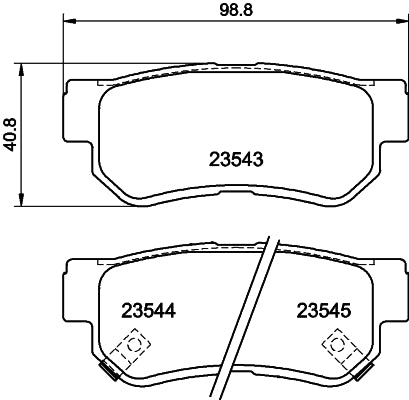 Pastilha de Freio Cobreq N1233 Kia Optima/Carens/Magentis/Sportage/Cadenza/Opirus, Hyundai Tucson/Azera/Sonata/Elantra/Santa FÉ
