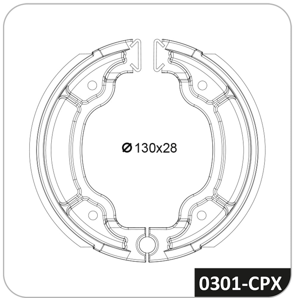 Patim de Freio 0,25 Cobreq 0301-CPX Yamaha YBR 125/Tdr 180/Tdm 225/Crypton 105/TT 125/XTZ 125/XV 250 Virago/YBR 125 Factor/XTZ 150 Crosser/DT 180
