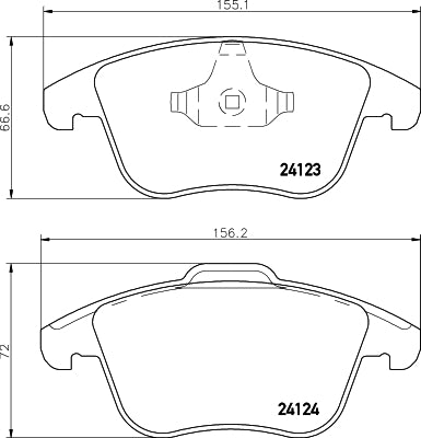 Pastilha de Freio Cobreq N-1472 Land Rover Range Rover Evoque/Freelander 2, Volvo S60/S80/V60/XC70, Peugeot 508, Citroen C5