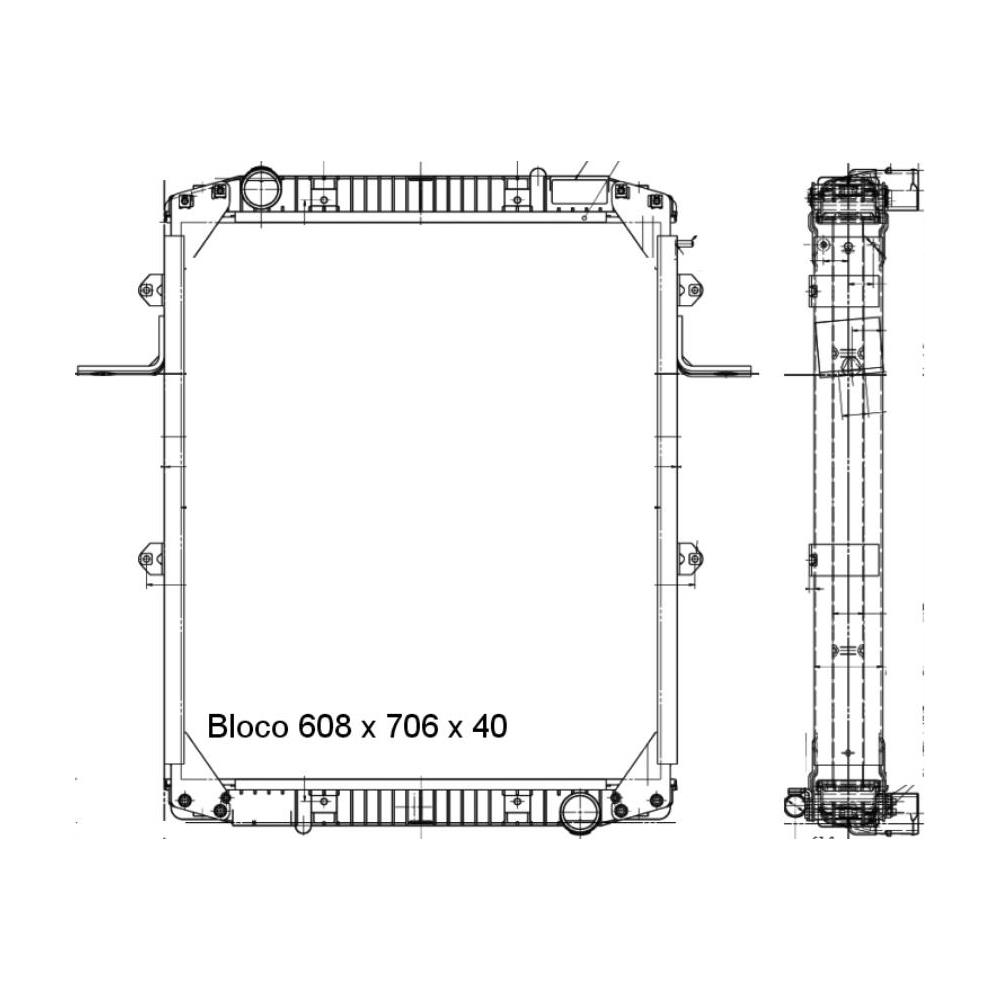 Radiador Aluminio Brasado Magneti Marelli RMMZ9839001 Ford Cargo