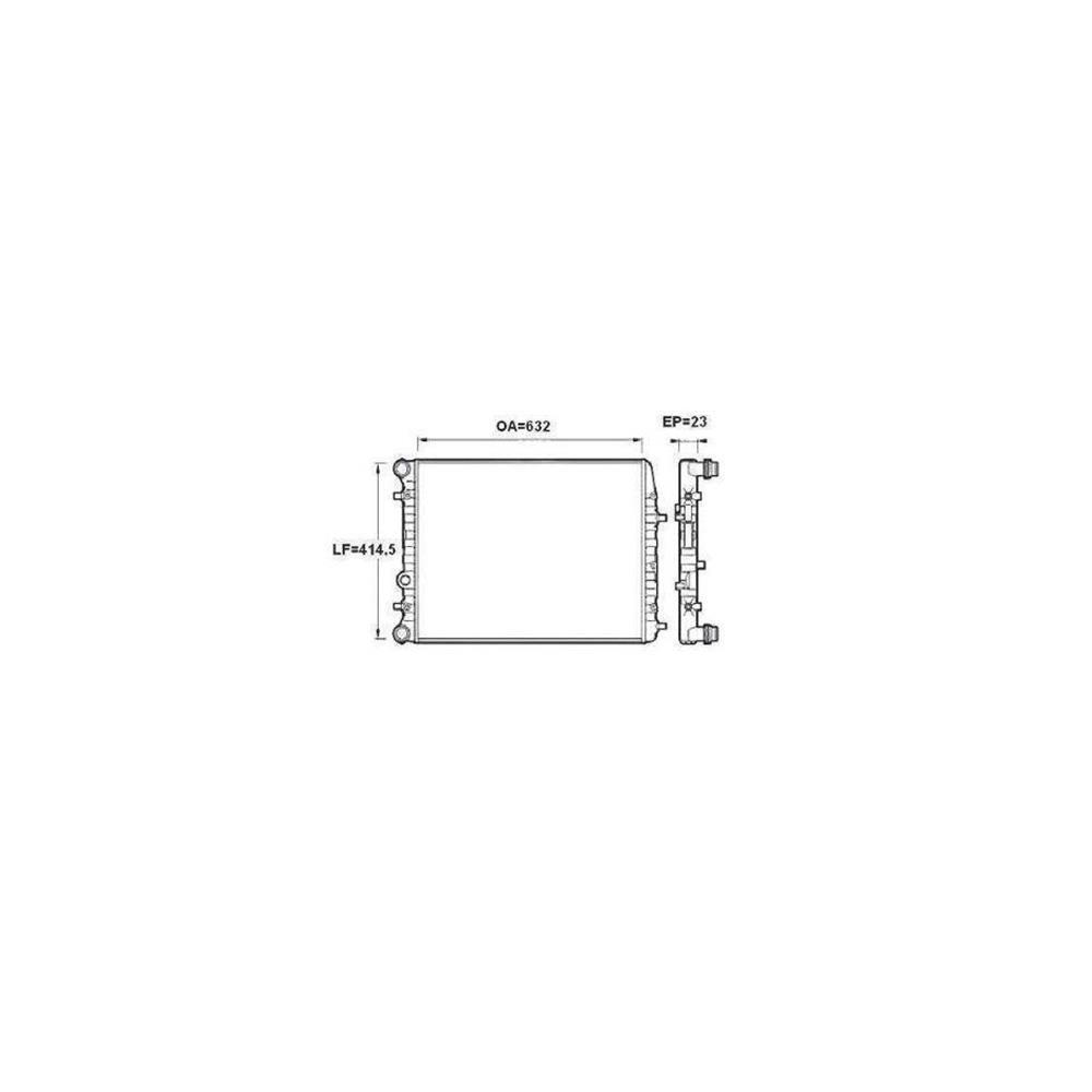 Radiador Valeo 732862R VW Polo Sedan/Polo/Fox/Crossfox