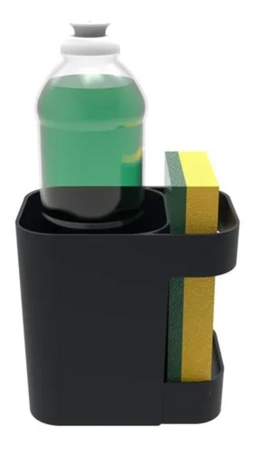 Dispenser De Detergente De Pia Preto 600Ml Soprano