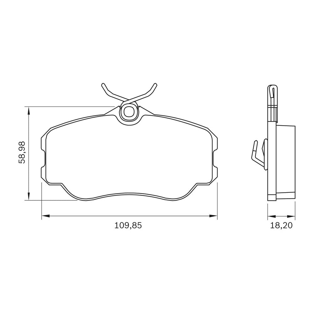 Pastilha - Bb45 Bosch 0986BB0269 VW Gol/Santana/Quantum/Parati/Saveiro, Ford Royale/Versailles