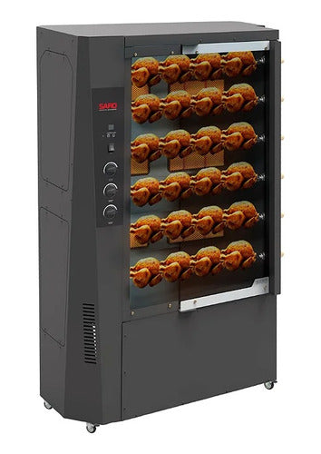 Churrasqueira Assador A Gas Glp Para Frango Bivolt Ch30 Saro