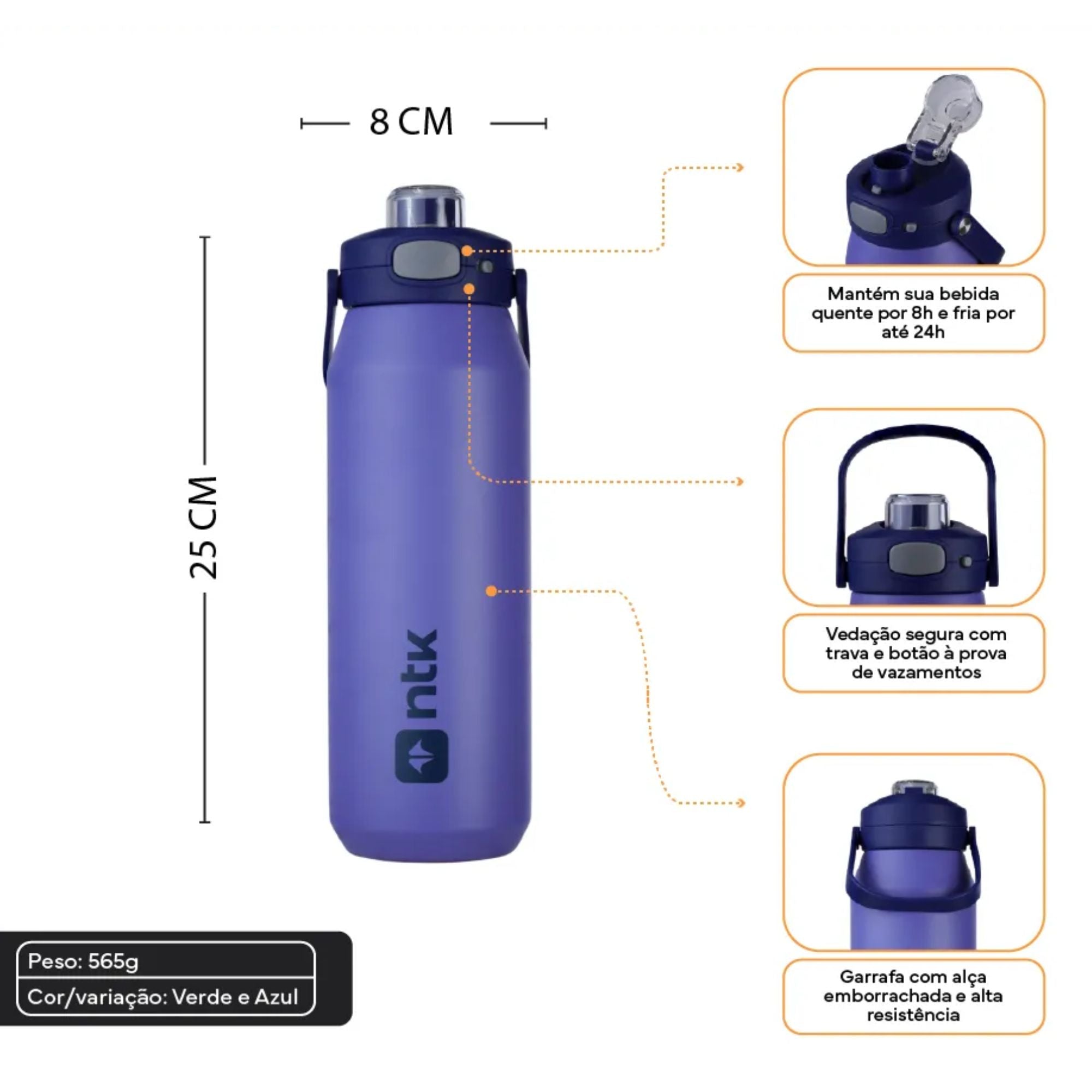 Garrafa Térmica 1L Isomax Color NTK
